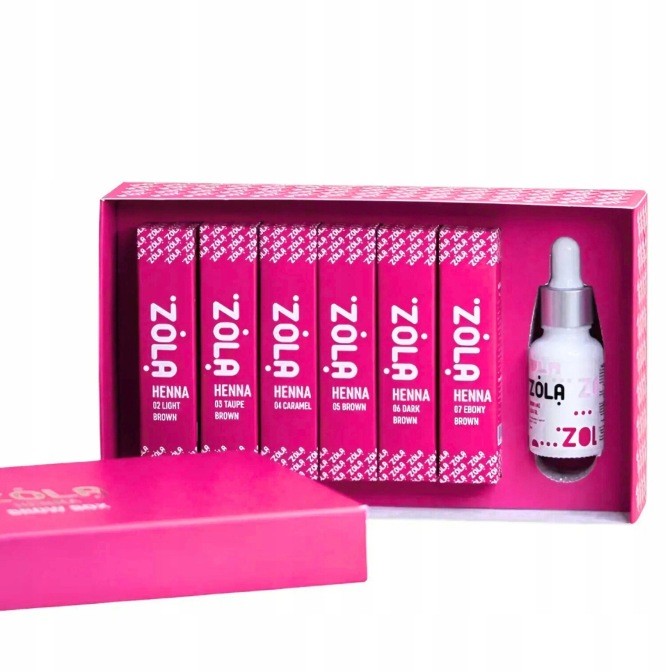 Caixa ZOLA Henna Box com seis cores