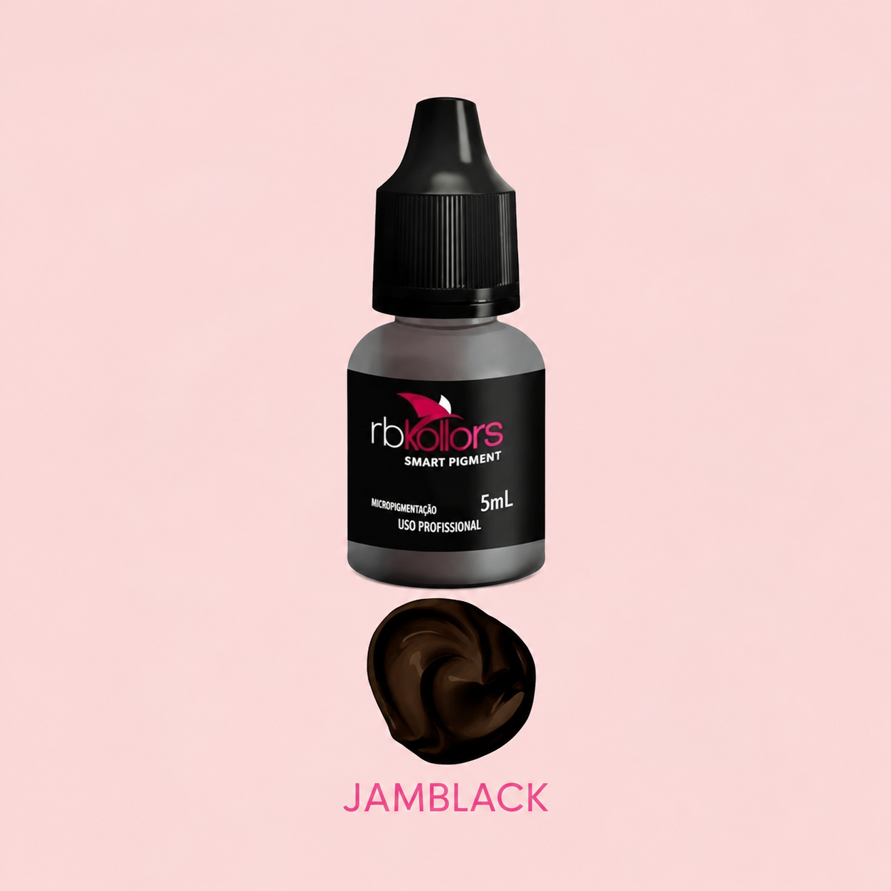 Frasco comercial de pigmento RBKollors Jamblack 5 ml